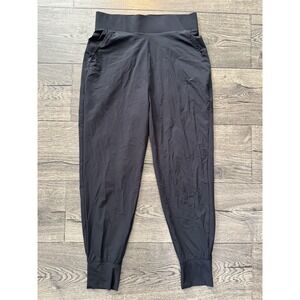 Nike Pants Womens Small Black Logo‎ Lightweight Running Gym Training Joggers EUC